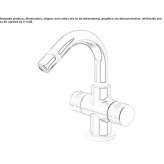 Countertop bidet tap with swivel spout Akaa