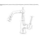 Countertop, single-lever, steel bidet faucet Zalha