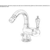 Countertop, single-lever, steel bidet faucet Lliria