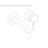 2-hole wall-mounted bidet faucet with swivel spout Demonte