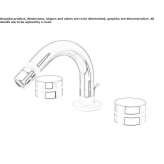 3-hole bidet faucet with swivel spout Akaa