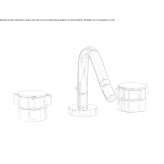 3-hole bidet faucet with swivel spout Metes