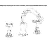 3-hole countertop bidet tap with swivel spout Sosno