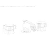 3-hole bidet faucet with swivel spout Metes
