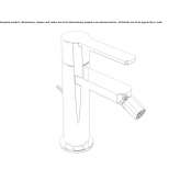 Countertop single-lever bidet faucet with swivel spout Calcio