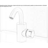 Countertop bidet faucet with single stainless steel handle Ceiba