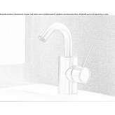 Countertop bidet faucet with single stainless steel handle Orroli