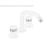 3-hole stainless steel bidet faucet with swivel spout Demonte