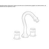 3-hole brass bidet faucet Rudna