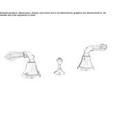 3-hole brass bidet faucet with Swarovski® crystals Yutsa