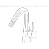 Countertop bidet faucet with automatic stopper Loncin