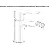 Countertop bidet faucet with automatic stopper Rialto