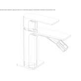 Countertop bidet faucet with one handle Padulle