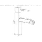 Single-lever bidet faucet with swivel spout Passons