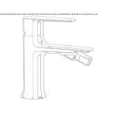 Single-lever bidet faucet without waste Raning