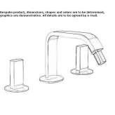 3-hole countertop bidet faucet with no waste Kanepi