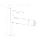 Countertop bidet tap with swivel spout Sidmouth