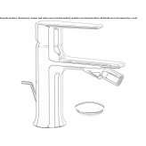 Brass countertop bidet faucet with single handle Mykanow
