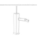 Countertop single-lever bidet faucet with swivel spout Perafita