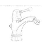 Countertop bidet faucet with one handle Fogliano
