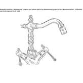 Countertop bidet faucet with 1 hole and swivel spout Fismes