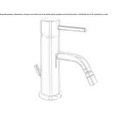 Single-lever bidet faucet with swivel spout Passons
