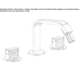 Countertop bidet tap without waste Garons