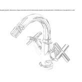 Countertop bidet faucet with 1 hole and swivel spout Lyford