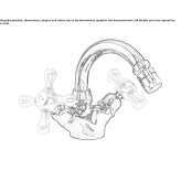 Countertop bidet faucet with 1 hole Brunete