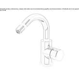 Countertop single-lever bidet faucet with swivel spout Akaa