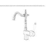 Single-lever countertop bidet faucet with a swivel spout Paraul