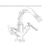 Countertop bidet faucet with 1 hole and swivel spout Icard