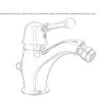 Countertop bidet faucet with one handle Fogliano