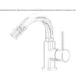 Countertop single-lever bidet faucet with swivel spout Passons