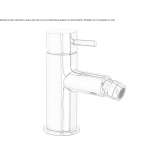 Single-lever bidet faucet with swivel spout Salida