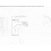 Single-lever bidet faucet without waste Muzillac