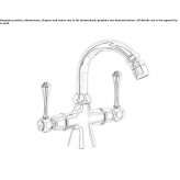 Countertop bidet faucet with 1 hole and swivel spout Fismes