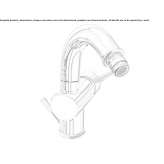 Countertop single-lever bidet faucet with swivel spout Passons