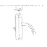 Countertop bidet faucet with single handle Narzole