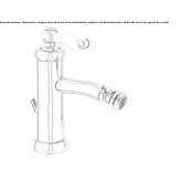 Countertop single-lever bidet faucet with swivel spout Livny