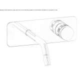 2-hole wall-mounted bidet faucet Penza