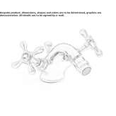 Countertop bidet faucet with 1 hole and automatic stopper Send