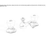 3-hole bidet faucet with automatic stopper Monahans