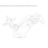 Brass bidet faucet with 1 hole on the countertop Sulzfeld