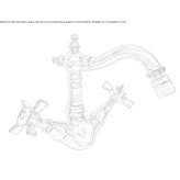 1-hole brass bidet faucet with single rosettes Sulzfeld