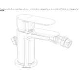 Countertop single-lever bidet faucet with swivel spout Gorzyce