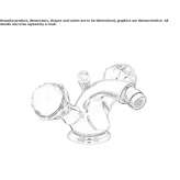 1-hole brass bidet faucet with Swarovski® crystals Galatone