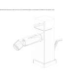 Bidet faucet in chrome-plated brass Moulins
