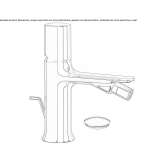 Countertop single-lever brass bidet faucet with swivel spout Chametla
