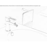 Countertop bidet faucet with one handle Condette